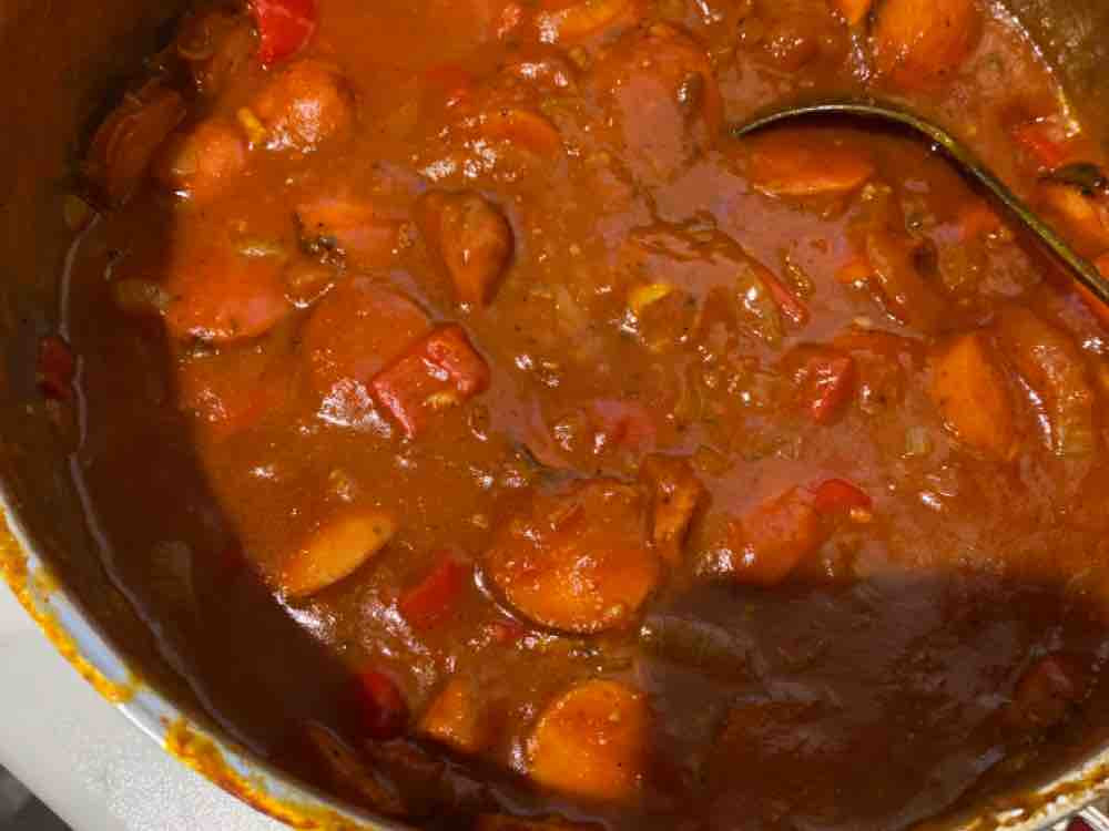 Currywursttopf, mit Bockwurst von HeikeDietrich | Hochgeladen von: HeikeDietrich