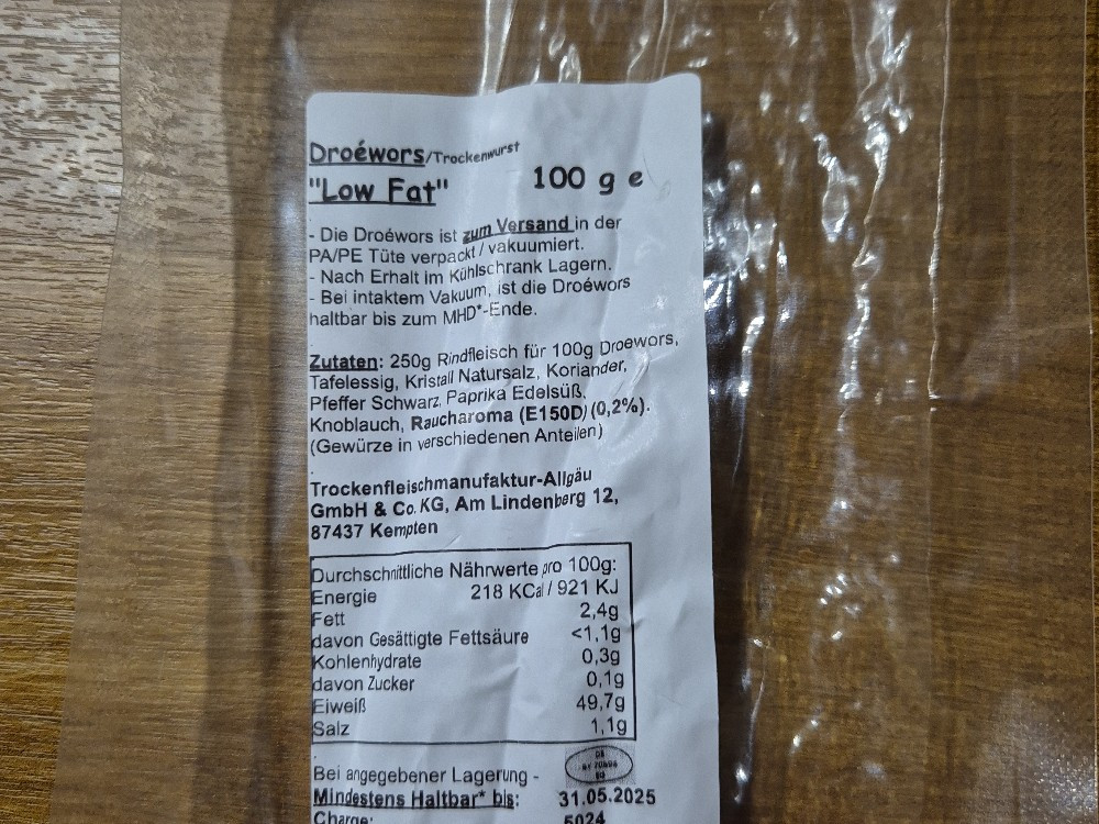 Droéwors, Low Fat von KrisderBabo | Hochgeladen von: KrisderBabo