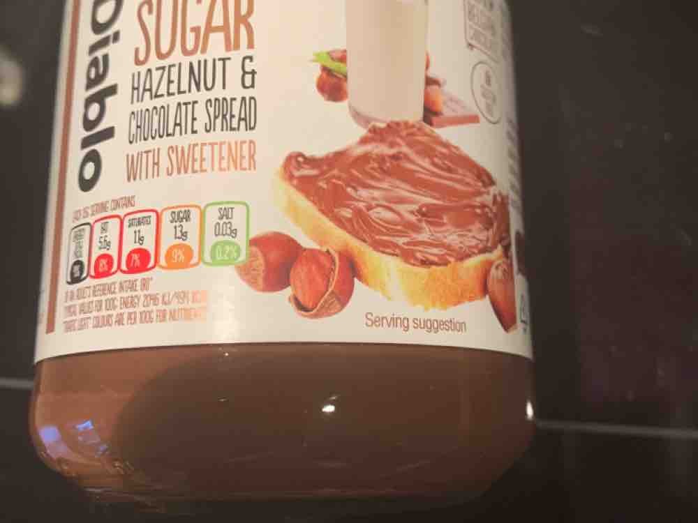 DIABLO No Added Sugar Hazelnut Chocolate Spread o. Polyole , Haz | Hochgeladen von: ings