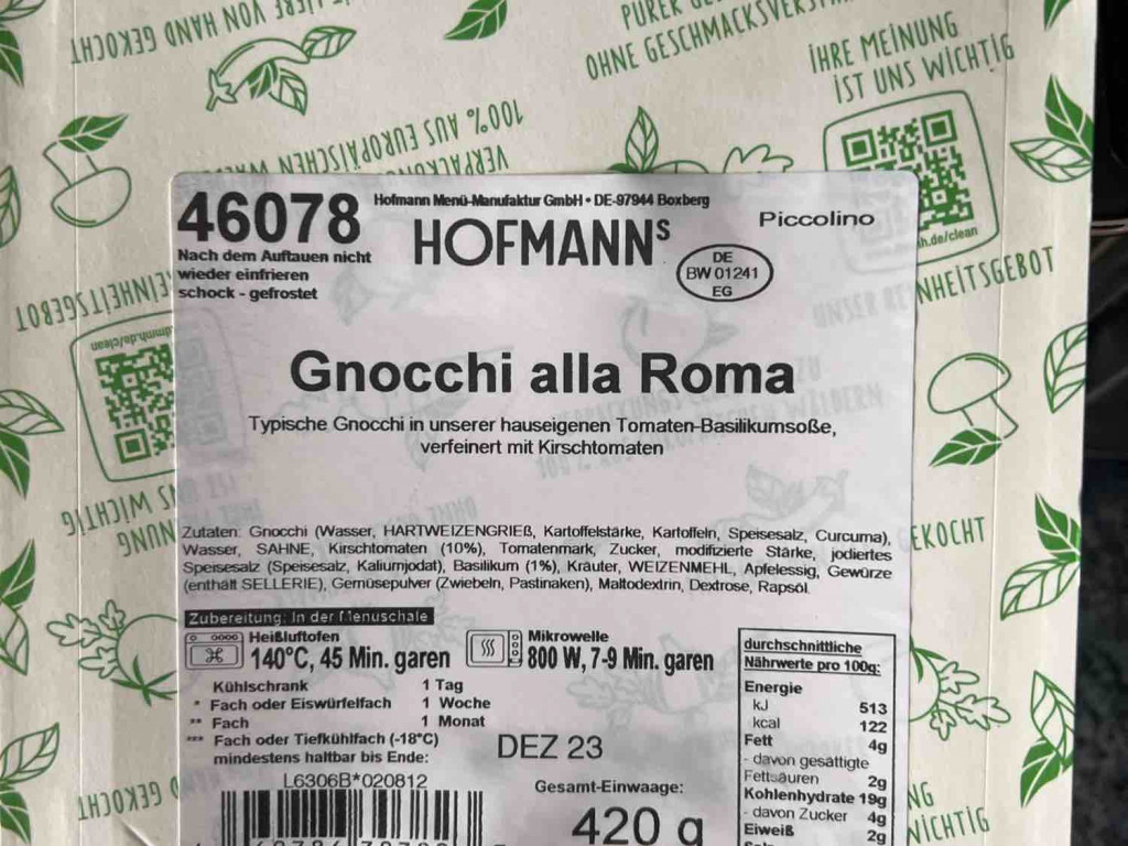 Hofmann Menu. Gnocchi alla Roma von dewit92660 | Hochgeladen von: dewit92660