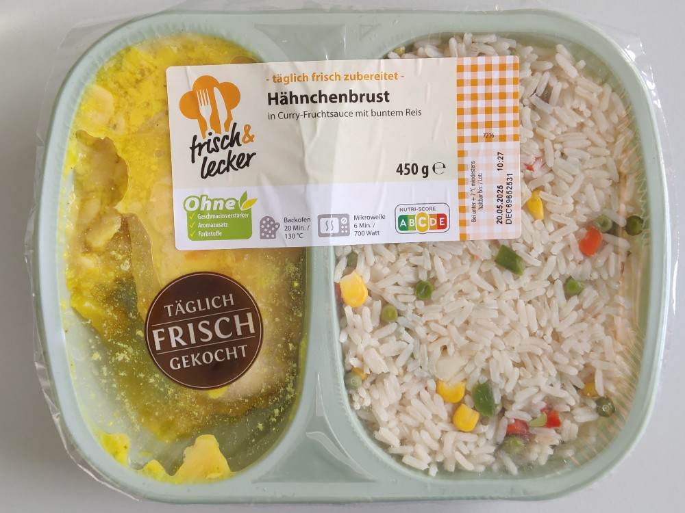 Hähnchenbrust in Curry-Fruchtsauce mit buntem Reis von fddbck | Hochgeladen von: fddbck