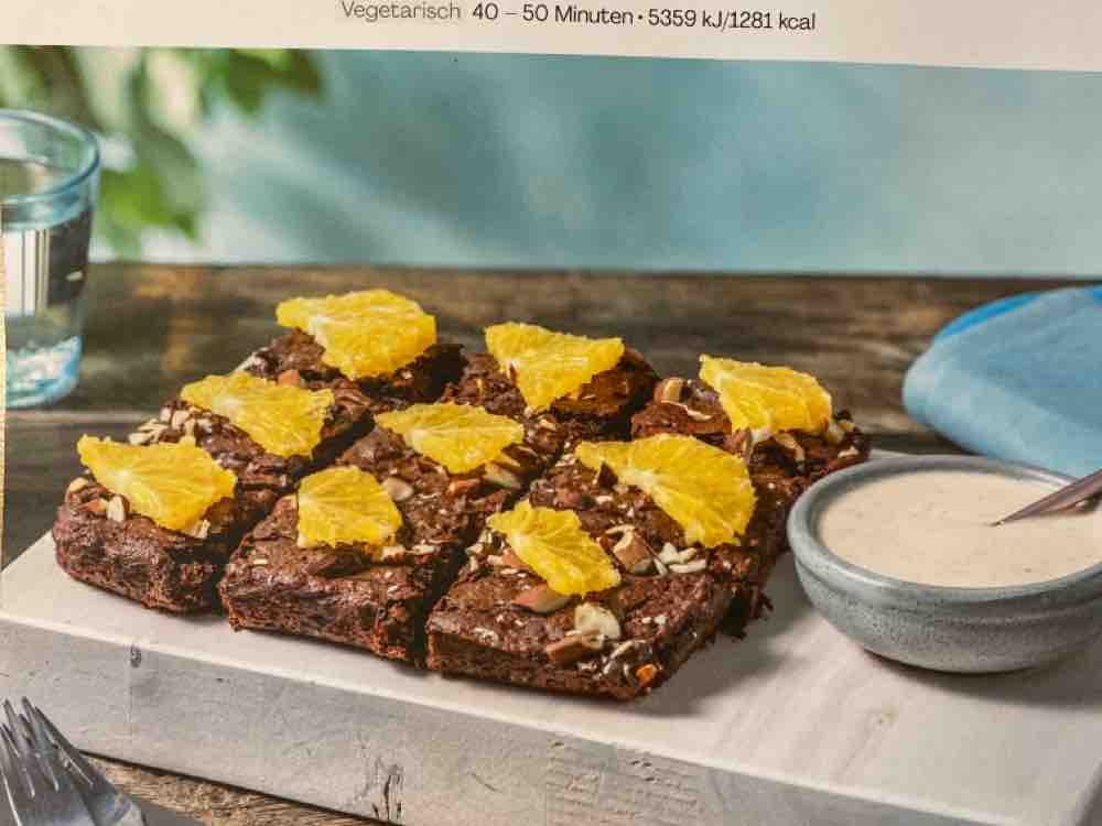 Schoko-Bohnen-Brownies, mit Orangen-Creme von yvonneflock426 | Hochgeladen von: yvonneflock426