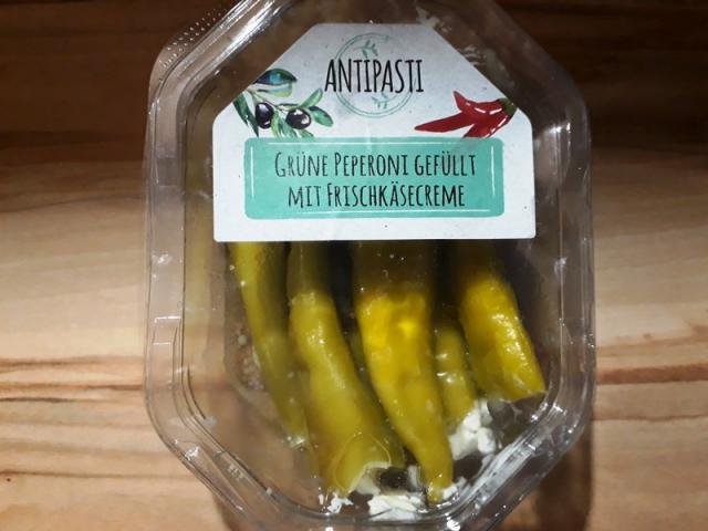 Antipasti, Grüne Peperoni gefüllt mit Frischkäsecreme | Hochgeladen von: cucuyo111