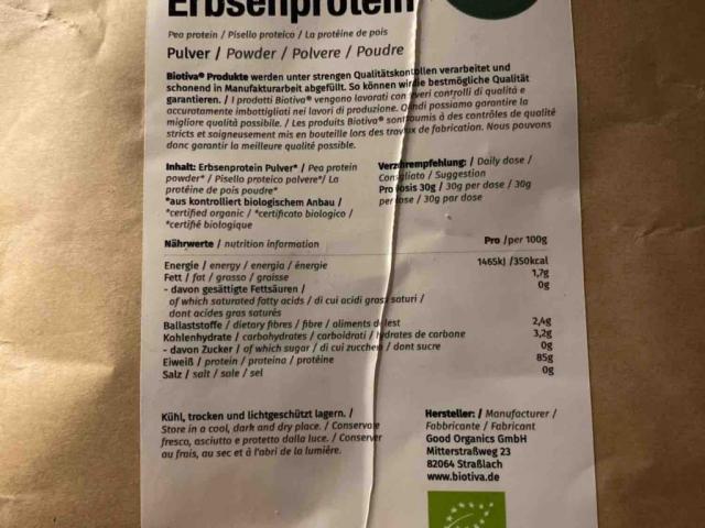 Bio Erbsenprotein von Jan23 | Hochgeladen von: Jan23