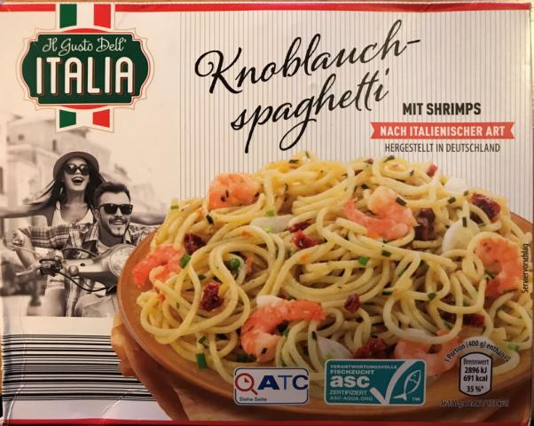 Knoblauchspaghetti, mit Shrimps | Hochgeladen von: BL1954