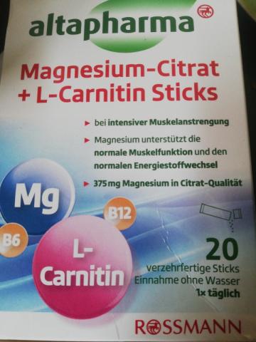 Altapharma Magnesium-Citrat + L-Carnitin Sticks, Zitrone | Hochgeladen von: vcbloemer