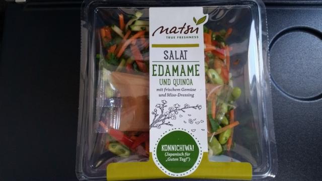 Edamame und Quinoa Salat, mit frischem Gemüse und Miso-Dress | Hochgeladen von: huhn2
