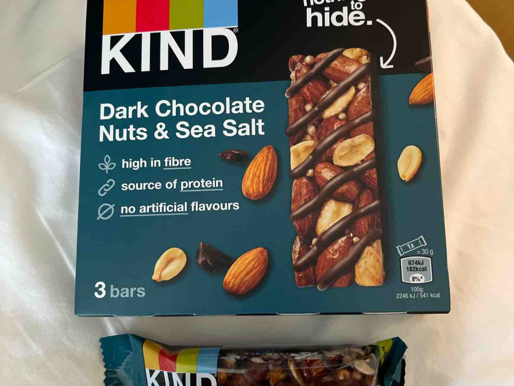Kind Dark Chokilate Nuts & Sea Salt, Nussriegel mit dunkler  | Hochgeladen von: Ziffel