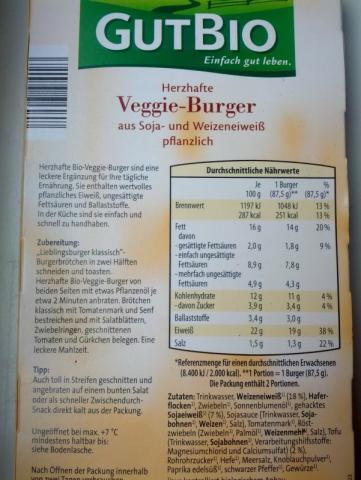 GutBio Veggie-Burger, herzhaft | Hochgeladen von: lgnt