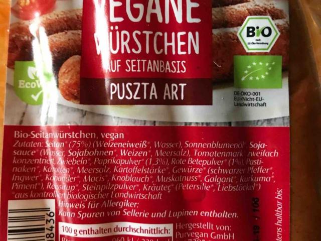 vegane Würstchen Puszta Art, auf Seitanbasis von avo | Hochgeladen von: avo