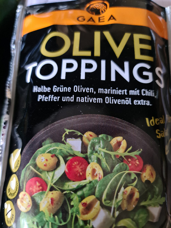 Olive Toppings, Halbe Grüne Oliven, mariniert mit Chili & me | Hochgeladen von: Skyluxinie