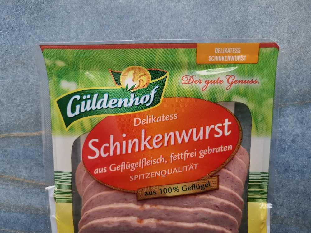 Schinkenwurst aus Geflügelfleisch (Güldenhof, Aldi) von watatsum | Hochgeladen von: watatsumi