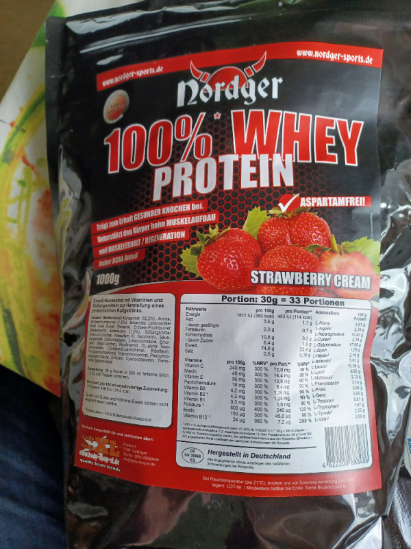 100% Whey Protein, Strawberry Cream von lennart1 | Hochgeladen von: lennart1