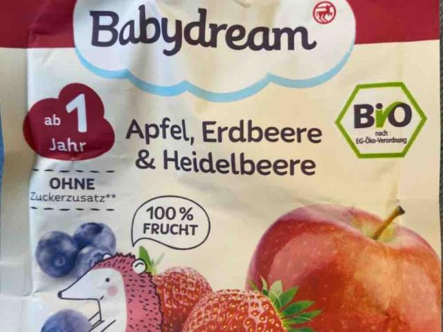 Babydream Bio Fruchtpüree, Apfel, Erdbeere, Heidelbeere von josi | Hochgeladen von: josie091