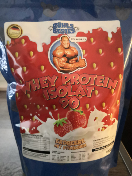 Whey Protein Isolat 90, Erdbeere mit Stückchen von rundertisch | Hochgeladen von: rundertisch
