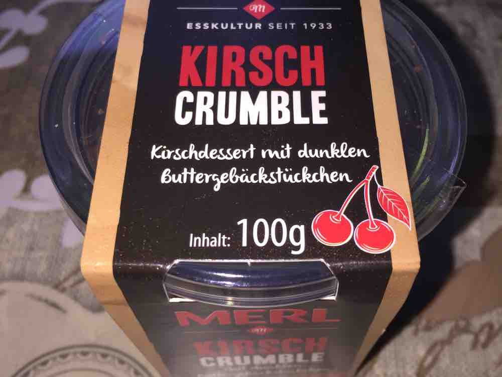 Kirsch Crumble, Kirschdessert mit dunklen Buttergebäckstückchen  | Hochgeladen von: stellalost