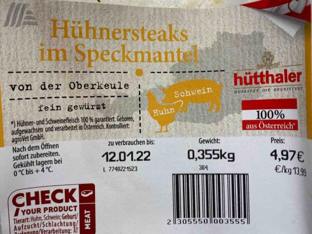 Hühnersteaks im Speckmantel von Hubert40 | Hochgeladen von: Hubert40