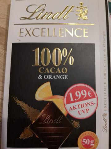 Lindt Excellence 100% Cacao & Orange von NadineKcal | Hochgeladen von: NadineKcal