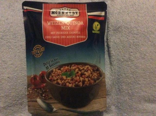 Weizen-Quinoa Mix, mit feuriger Chipotle Sauce und Azuki Boh | Hochgeladen von: rks