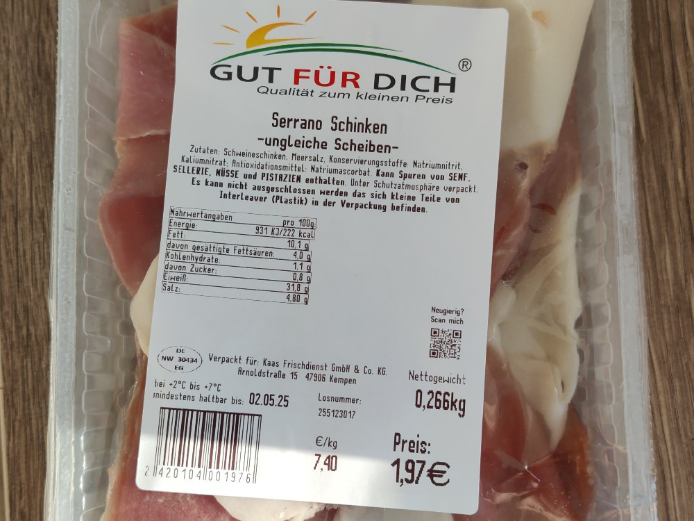 Serrano Schinken, ungleiche Scheiben von FatOskar | Hochgeladen von: FatOskar Serrano Schinken, ungleiche Scheiben von FatOskar | Hochgeladen von: FatOskar