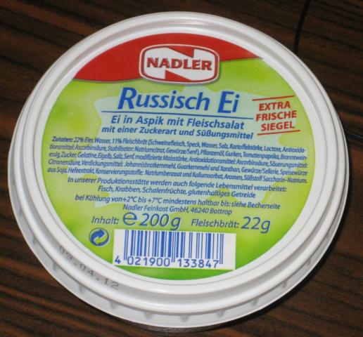 Russisch Ei, Ei in Aspik mit Fleischsalat | Hochgeladen von: Harleh