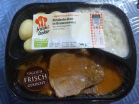 Rinderbraten in Bratensauce, dazu Kohlrabigemüse und Kartoff | Hochgeladen von: Dunja11
