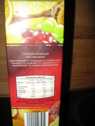 Pure Fruit 7 Früchte Direktsaft, Erdbeere Traube Apfel Anana | Hochgeladen von: EcceRex