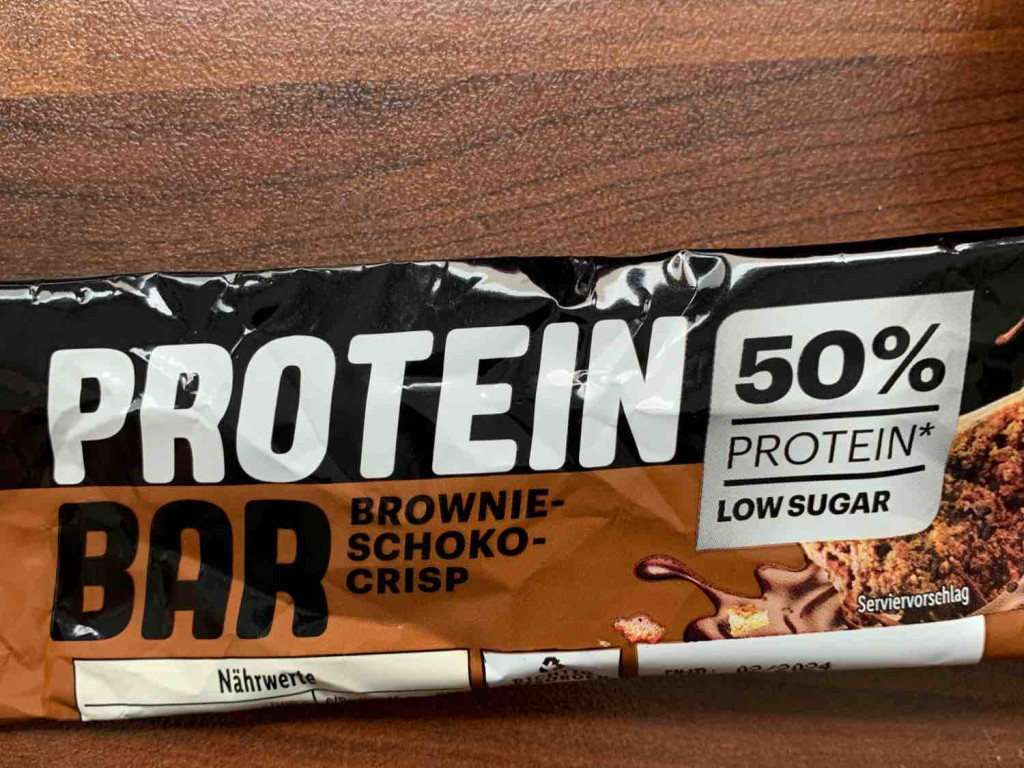 Lidl, Protein Bar BrownieSchokoCrisp, 50 Protein Kalorien Neue