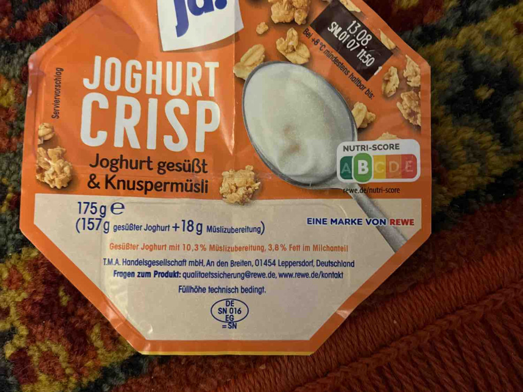 Joghurt crisp mit Knuspermüsli, 175 gr gesamt von Paulawein | Hochgeladen von: Paulawein