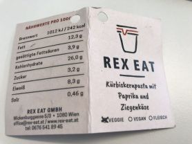 Rex Eat: Kürbiskernpasta mit Paprika und Ziegenkäse | Hochgeladen von: chriger