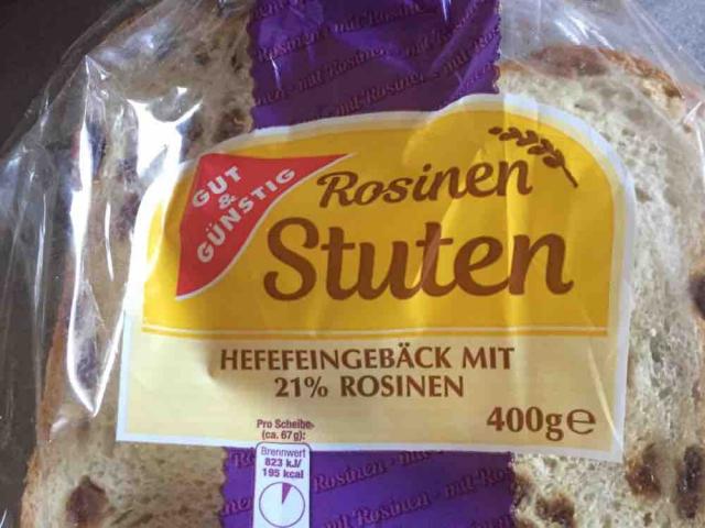 Rosinen Stuten, HEFEFEINGEBÄCK MIT 22% ROSINEN  von Josefine1962 | Hochgeladen von: Josefine1962