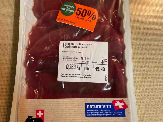 coop Natura Beef, Rinds Plätzli Charbonnade von harvev | Hochgeladen von: harvev