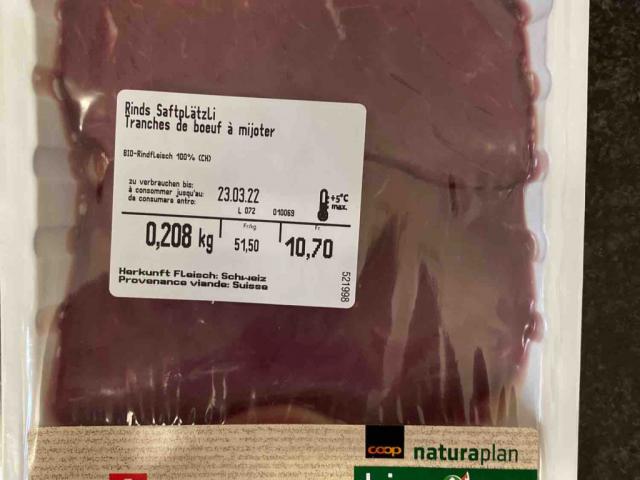 Rinds  Saftplätzli, Bio by Knute487 | Hochgeladen von: Knute487