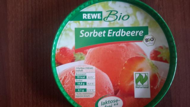 Rewe Bio Sorbet Erdbeer | Hochgeladen von: subtrahine