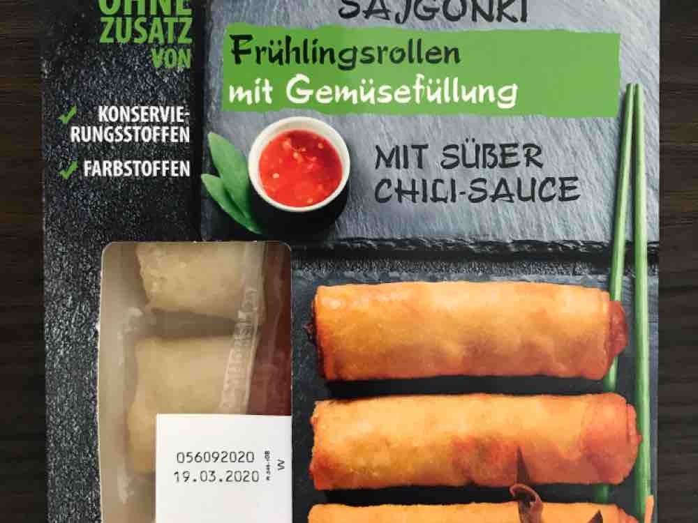 Frühlingsrollen  mit Gemüsefüllung, mit süßer Chili-Sauce von co | Hochgeladen von: comeonnow