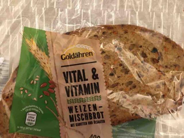 Vital & Vitamin Weizenmischbrot, je 56g/136 kcal von Shaolin | Hochgeladen von: Shaolin23