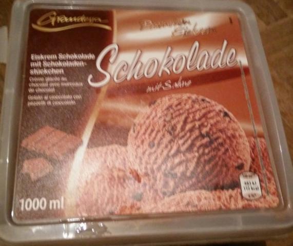 Eiskrem Premium Schokolade mit Sahne verfeinert, Schokostück | Hochgeladen von: s333