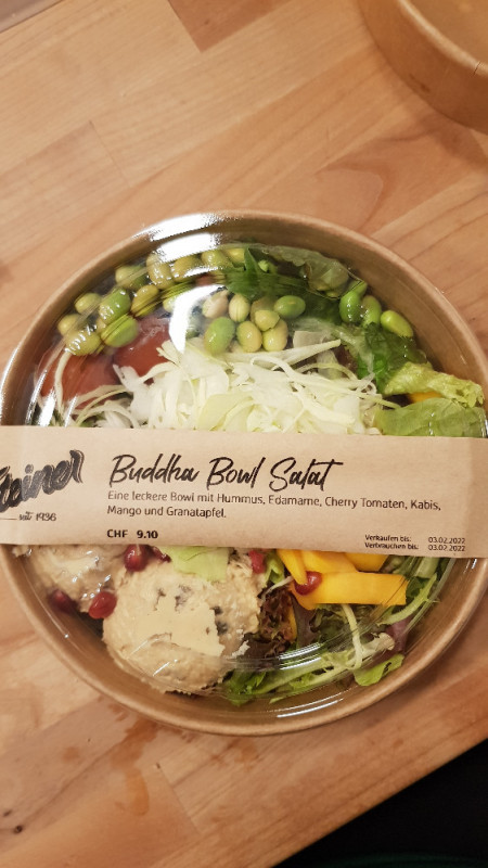 Buddha Bowl Salat, Salat mit Hummus, Edamame, Tomaten, Kabis, Ma | Hochgeladen von: Giselle76