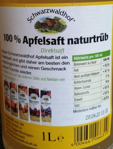 Schwarzwaldhof Apfelsaft, naturtrüb | Hochgeladen von: bigmignon