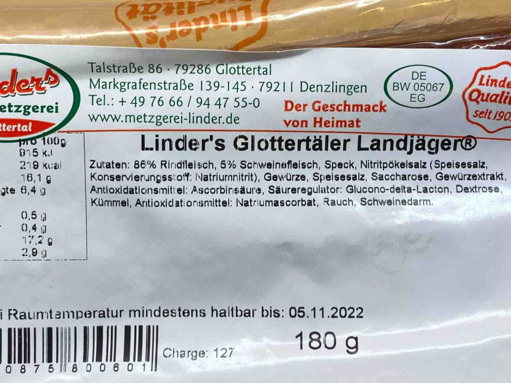Lindner‘s Glottertaler Landjäger von vongottesgnaden894 | Hochgeladen von: vongottesgnaden894