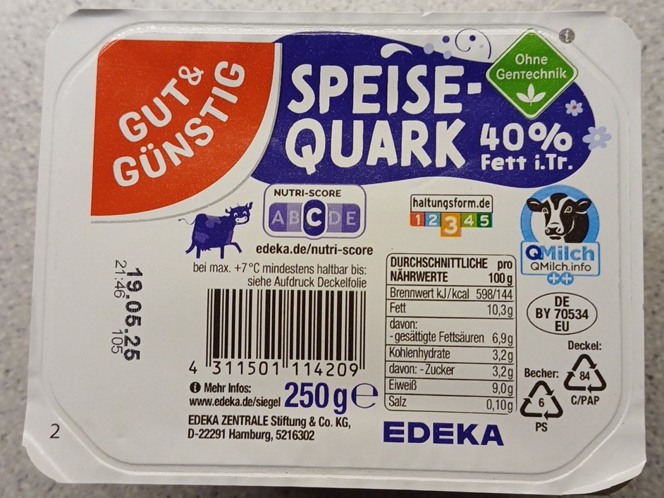 Speisequark, 40% Fett von Wiesel02 | Hochgeladen von: Wiesel02 Speisequark, 40% Fett von Wiesel02 | Hochgeladen von: Wiesel02