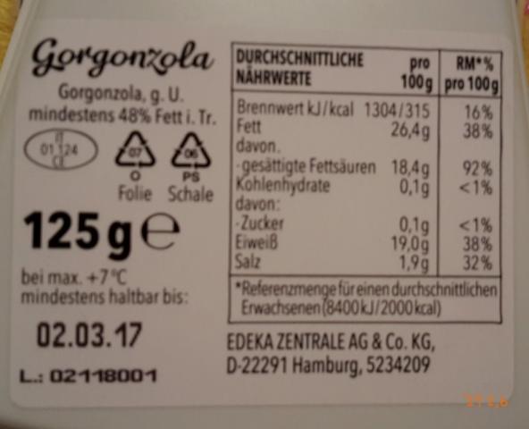 Gorgonzola dolce, ohne Rinde | Hochgeladen von: Enomis62