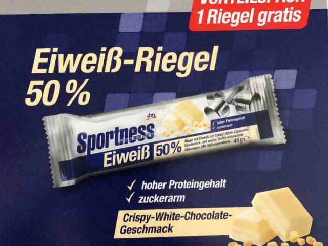 Sportness Crispy-White-Chocolate, (50% Protein) von PeanutButter | Hochgeladen von: PeanutButterAndNutella