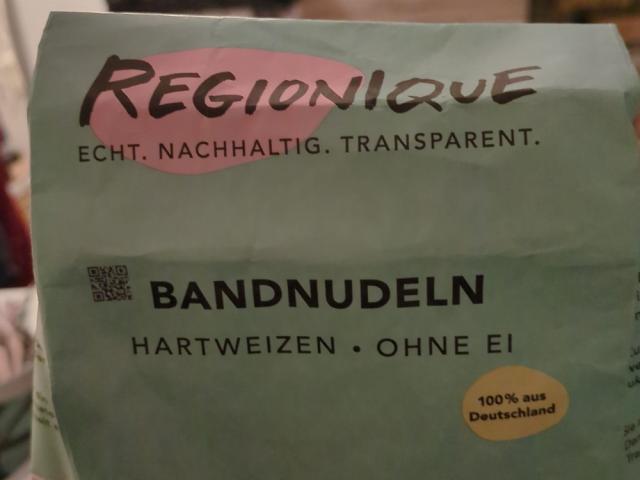 Regionique Bandnudeln, Hartweizen, ohne Ei von Sime87 | Hochgeladen von: Sime87