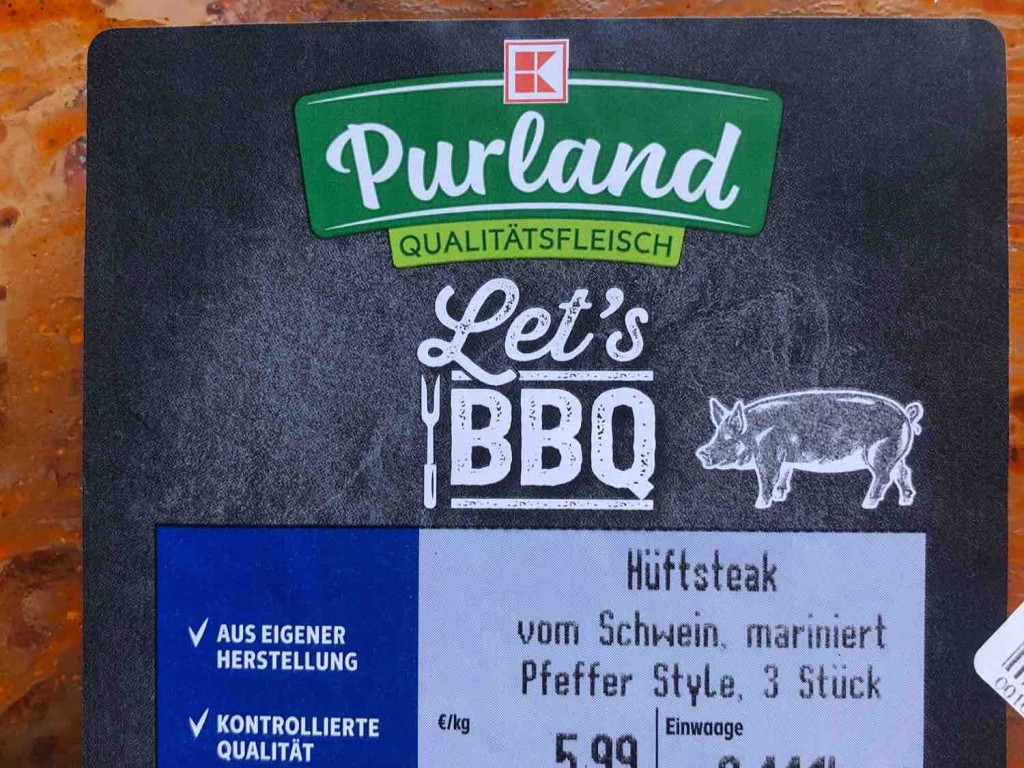 Grillfleisch Pfefferhüftsteak, Schweinefleisch in Pfeffermarinad | Hochgeladen von: SuKi1965