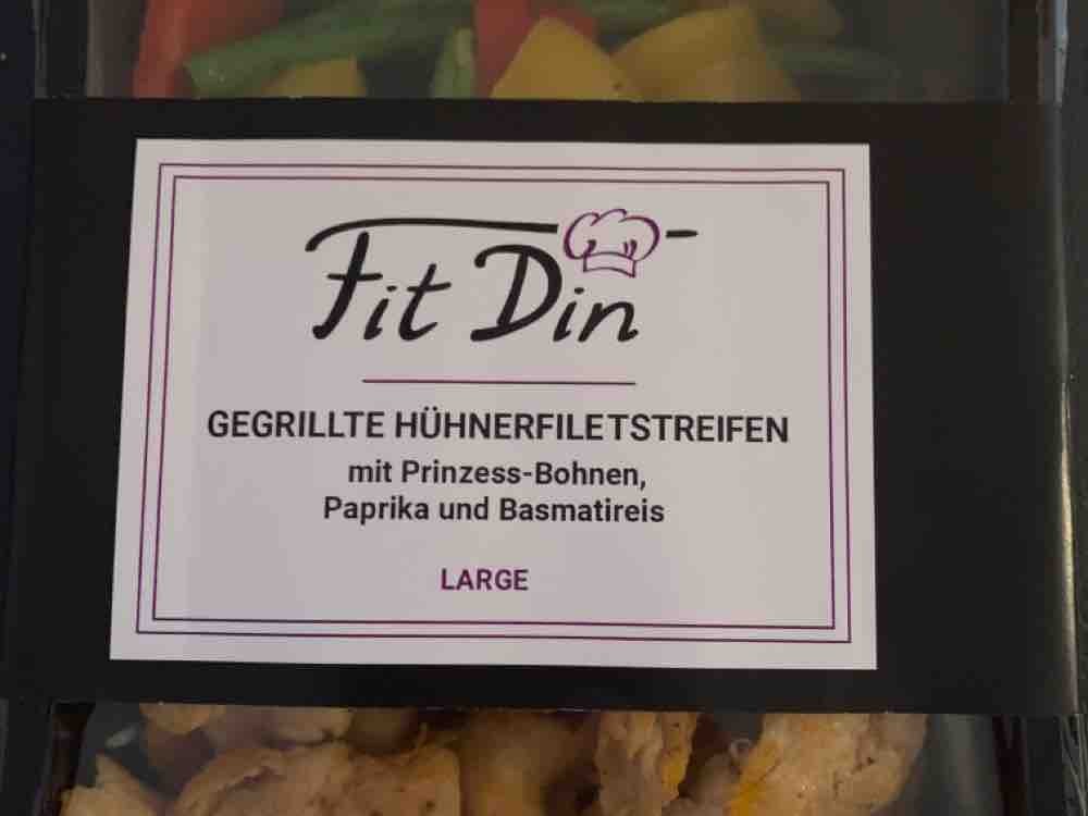 FitDin  Gegrillte Hühnerfiletstreifen mit Reis und Gemüse, large | Hochgeladen von: HLan