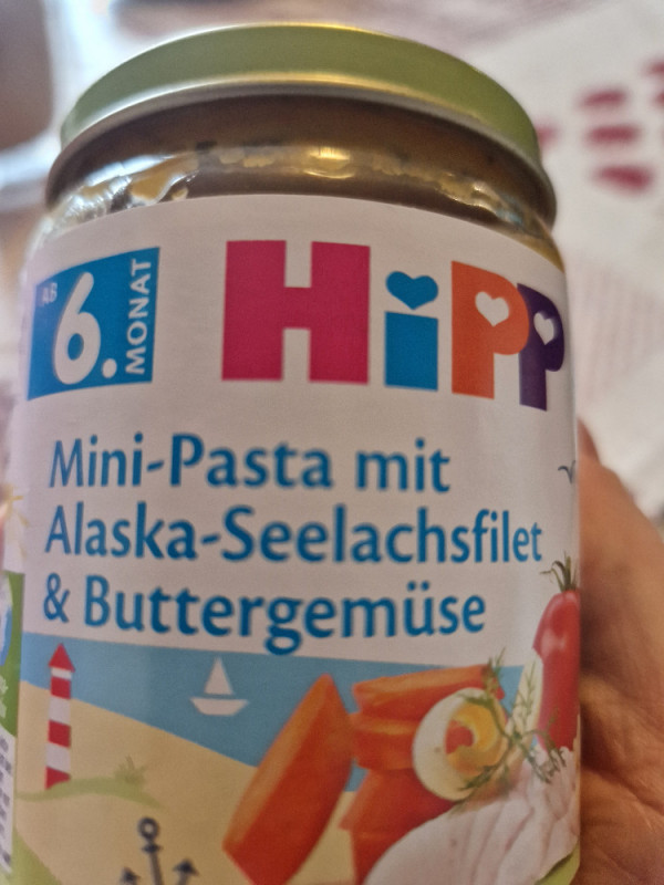 hipp Mini- Pasta mit Alaska- Seelachsfilet und biuttergemüse von | Hochgeladen von: Ly83