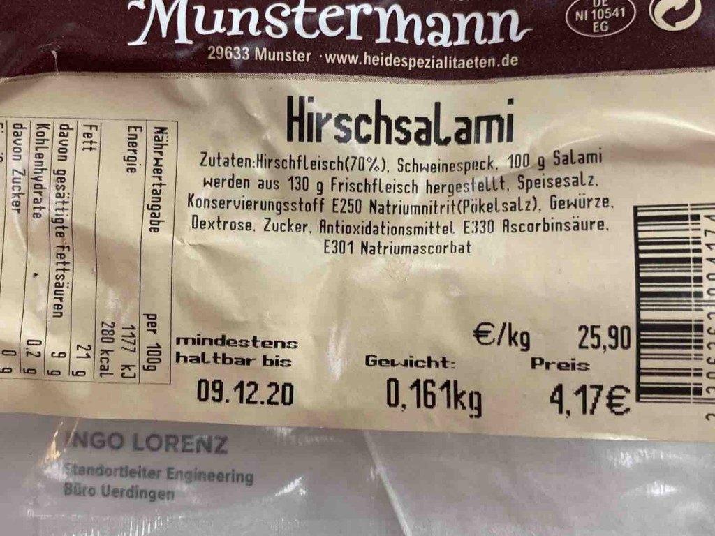 Hirschsalami, Spezialitäten aus der Heide von DrK1958 | Hochgeladen von: DrK1958