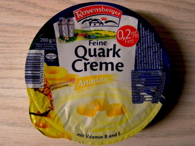 Ravensberger feine Quark Creme 0,2 % Fett, Ananas | Hochgeladen von: Samson1964