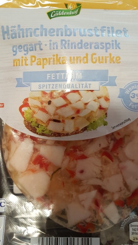 Hähnchenbrustfilet gagart, in Rinderaspik mit Paprika & Gurk | Hochgeladen von: Tina65